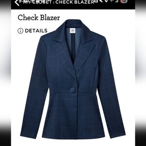CAbi Blue Plaid Women's Jacket